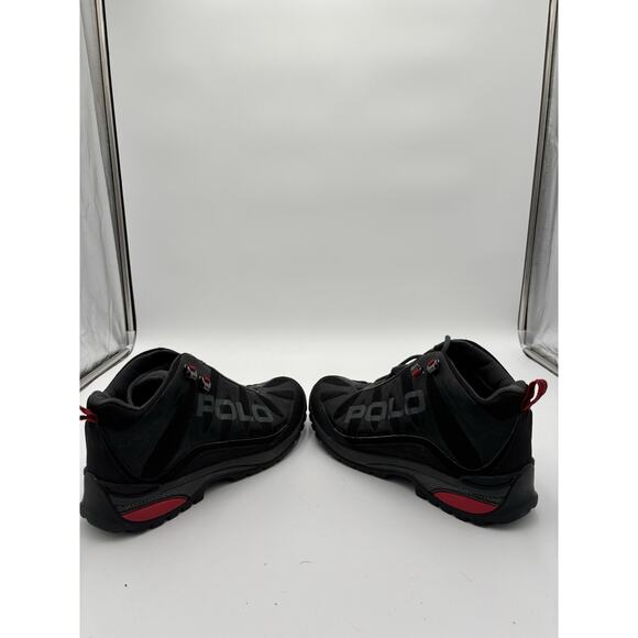 Polo‎ Ralph Lauren Black Spielman Trail Shoes Hiking Ankle Shoes Mens 10.5 - Picture 4 of 7